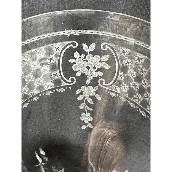 Fostoria 1920's Washington Etch # 266 Crystal Water Goblets-7 3/8" - Picture 5 of 7